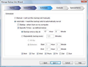 Backup Scheduling